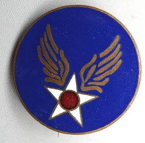 WWII Sterling Army Air Corps Hap Arnold Winged Star DI Unit Crest Pin PATCH TYPE - Picture 1 of 2