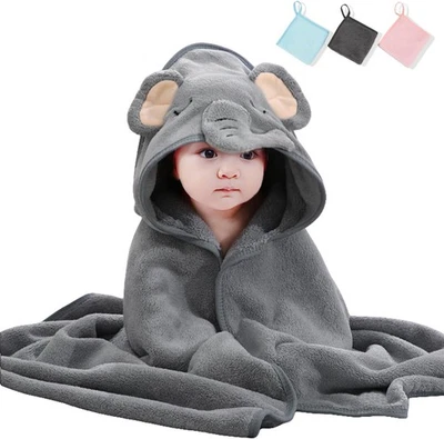 Juego de toallas y paños de baño para recién nacido 31 * 31 pulgadas con capucha para bebé pequeño  Foto 1 de 4