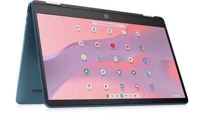 Portátil HP X360 14-CA0130WM 14 pulgadas azul Intel Celeron Chrome OS (Chromebook) Foto 1 de 4