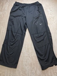 Nike Sweatpants Men's Large Black Element Thermal Lined Zip Bottoms Running run - Picture 1 of 10