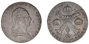 1 SILVER KRONENTHALER/PLATA. FRANCIS II. AUSTRIAN NETHERLANDS. 1796 C. VF+/MBC+ - Imagen 1 de 1