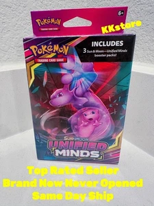 Pokémon TCG Sun & Moon Unified Minds 3 Pack Hanger Box Sealed SAME DAY SHIP - Picture 1 of 5