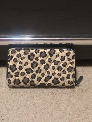 Vera Bradley quilted wallet with an animal print design. - Image 1 of 4