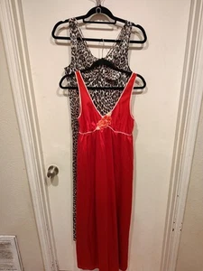 Vintage Lotto 2 Maxi Nylon Slip Abiti Pigiama S (34) Vanity Fair Lorelei - Foto 1 di 10