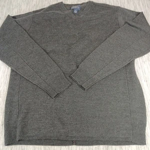 Indigo Palms Men's Sz XL 100% Wool Sweater Black/Gray Casual Long Sleeve V-Neck - Picture 1 of 6
