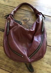 OrYany large Burgundy/merlot leather hobo Bag Purse expandable - Picture 1 of 18