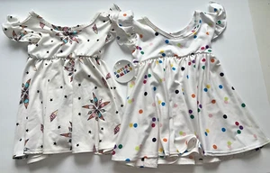 Lot of 8 Dot Dot Smile Girls 6/12M Dresses Incl 1 NWT Rainbow Owls Christmas Sun - Picture 1 of 9