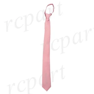New formal men's pre-tied ready knot necktie poly wedding Dusty Pink prom slim - Picture 1 of 1