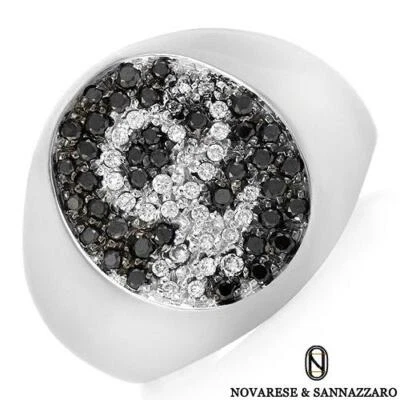 Anillo Italia Novarese & Sannazzaro 18K con diamantes súper limpios de 0,37ctw. Nuevo Foto 1 de 4