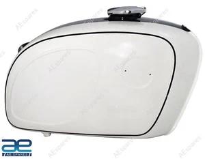 Petrol Gas Fuel Tank Steel White & Black Strip For BMW R90/6L R60/6 R75/6 ECs - Bild 1 von 6