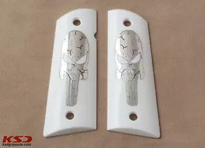Alle 1911er PASSFORM Modell kompatibel weiß Acryl anpassbare Griffe - Bild 1 von 3