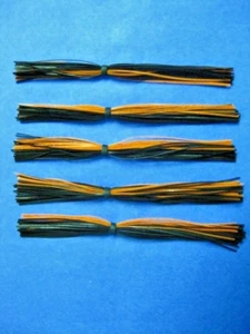 5 silicone Skirt BLACK/ORANGE #5-9168 Lure Spinnerbait Buzz jig Tackle - Picture 1 of 1