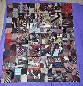 Memorial Herren Krawatte/Volkskunst Quilt Topper - Bild 1 von 12