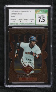 1997 Leaf Die-Cut Fractal Matrix Barry Bonds #354 CSG 7.5