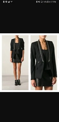 NWOT $1095 DIESEL BLACK GOLD "GASMUK B"  LADIES STUDDED  JACKET SZ 3/4 (EURO 40) - Image 1 of 4