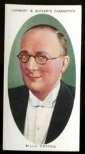 Tobacco Card, Lambert Butler, DANCE BAND LEADERS, 1936, Billy Cotton, #3