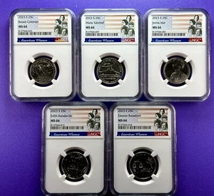 2023 S 25c American Women Quarter Set NGC MS66 (023) - Bild 1 von 2