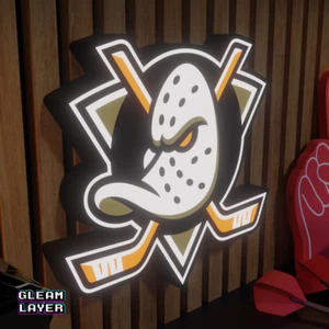 Anaheim Ducks Led Light Box NHL Sports Bar Light Display Wall Sign - Picture 1 of 5