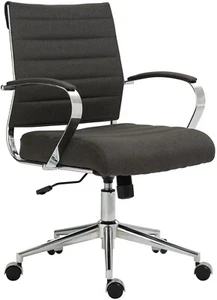 Bürostuhl Stoff dunkelgrau Schreibtischstuhl Drehstuhl Bürostuhl modern design - Bild 1 von 7