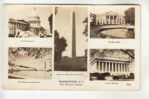 Tanish Mainzer Real Photo Postcard 5 Views of Washington DC 320 - Picture 1 of 1