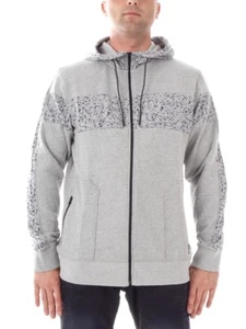 O'Neill Felpa Giacca Casual Felpa con Cappuccio Grigio Colorblock Zip Tasche - Foto 1 di 2