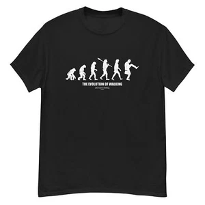 The Evolution Of Walking Silly Walk lustiges Unisex-T-Shirt schwarz - Bild 1 von 9