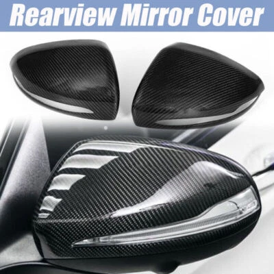 Real Carbon Fiber Mirror Cover Caps For Mercedes-Benz W205 W253 W222 W213 X253 Foto 1 de 4