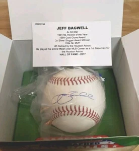 Jeff Bagwell Autographed Rawlings MLB Official Baseball COA Tri-Star Auth HOF - Picture 1 of 4