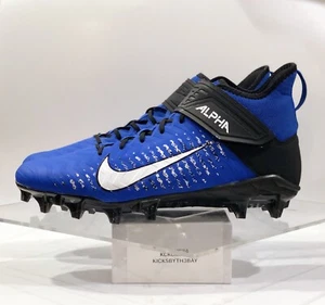 Nike Alpha Menace Pro 2 Mid Football Cleats Royal Blue Mens size 12.5 AQ3209 402 - Picture 1 of 10