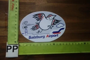Alter Aufkleber Flughafen Fluggesellschaft Airport SALZBURG Österreich Austria - Bild 1 von 2
