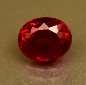 Natural Mozambique Red Ruby Glass Filled certified 7.20 Ct Oval Cut Loose Gem - Picture 1 of 5