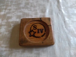 1-Maker's Mark Bourbon Wood Coaster 4" x 4.25" - Picture 1 of 5
