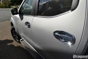 Door Handle Chrome Trims For Nissan Navara D23 / NP300 2016+ 4x4 8pc Cover Set - Picture 1 of 3