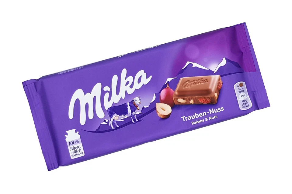 4x/8x MILKA Pasas y Nueces 🍫 Chocolate genuino de Alemania ✈ ENVÍO CON SEGUIMIENTO Foto 1 de 1
