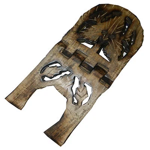 Buchständer Buchstütze Weinblatt 45cm aufklappbar Mangobaumholz Kleinmöbel - Bild 1 von 3