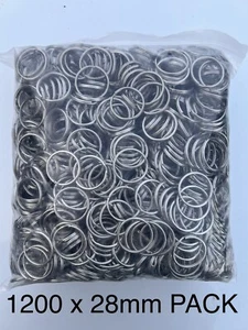 28mm Split Rings Key Ring - Bulk 1200 Pack - Craft Strong Sturdy Metal Free P&P - Picture 1 of 4