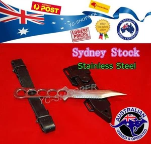Bowie Diving,Snorkelling Spearfishing Knife with Straps & Sheath - NEW - Picture 1 of 2