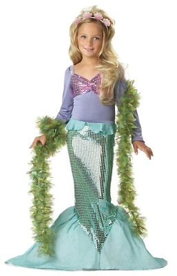 Little Mermaid Girl Princess Cute Ariel Fancy Dress Up Halloween Child Costume - Image 1 of 2