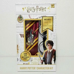 Harry Potter Character Kit Gryffindor Neck Tie & Eye Glasses Halloween Costume - Picture 1 of 6