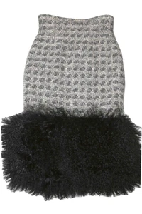 Falda Mongola DOUGLAS HANNANT Gris Piel Tweed Lápiz Talla 4 - Imagen 1 de 9