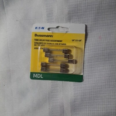 Fuse Bussmann BP/MDL-AL Time Delay Assortment 1/4" - 1-1/4" (5 Pack) - Image 1 of 4