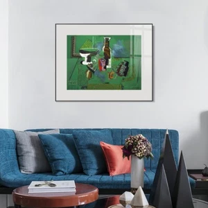 Framed Canvas Art Green Still Life,1914 by Pablo Picasso Home Decorations - Picture 1 of 15