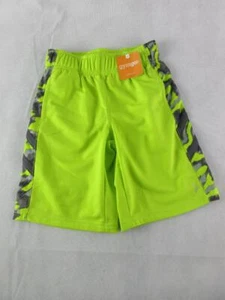 GYMBOREE GYMGO CAMO STRIPES ATHLETIC SHORTS LIME/NEON GREEN BOYS S (5-6) NWT - Picture 1 of 10