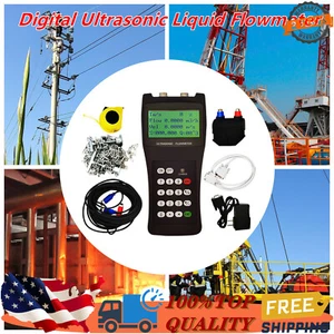 TDS-100H Digital Ultrasonic Liquid Flowmeter Handheld Flow Meter DN50-700 M2 - Picture 1 of 24
