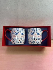 Soaring Hearts Twin Mugs Boxed Gift Set Valentines Anniversary Girlfriend BF - Picture 1 of 5