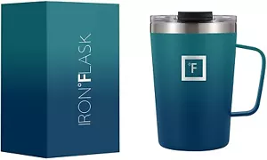 Taza de café con agarre HIERRO °FLASK, a prueba de fugas, botella de acero inoxidable aislada al vacío - Imagen 1 de 64
