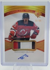 Alexander Holtz 2021-22 Upper Deck Ultimate Autographed Debut Threads RPA #/99