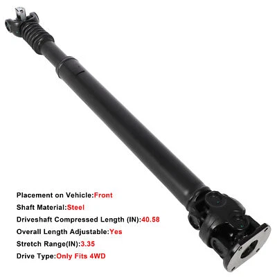 Front Driveshaft Prop Shaft For Ford Excursion 2001 V8 5.4L 938-802 5C3Z4A376FA - Imagem 1 de 4