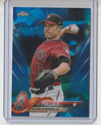 2018 Topps Chrome  Blue Sapphire Diamondbacks Baseball Card #216 A.J. Pollock - Image 1 of 2