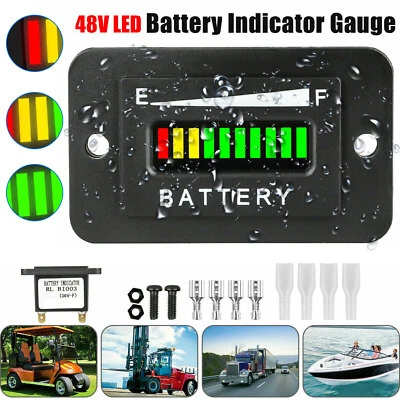 OCTODER 48V LED Battery Indicator Meter Gauge for Ezgo Club Car Yamaha Golf Cart Motor